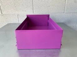 Mid Century Steel Drawer Insert, Repurposed As Organizer / Container, Refinished In Magenta -CHAIRISH Shop mid century steel drawer insert repurposed as organizer container refinished in magenta 9109