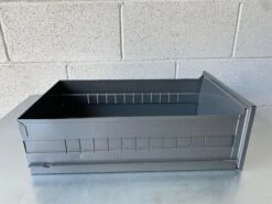 Mid Century Steel Drawer Insert, Repurposed As Organizer / Container, Refinished In Metallic Gray -CHAIRISH Shop mid century steel drawer insert repurposed as organizer container refinished in metallic gray 1008