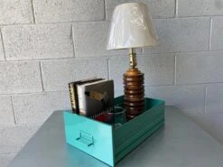 Mid Century Steel Drawer Insert, Repurposed As Organizer / Container, Refinished In Spearmint -CHAIRISH Shop mid century steel drawer insert repurposed as organizer container refinished in spearmint 0500