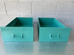 Mid Century Steel Drawer Insert, Repurposed As Organizer / Container, Refinished In Spearmint -CHAIRISH Shop mid century steel drawer insert repurposed as organizer container refinished in spearmint 6549