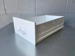 Mid Century Steel Drawer Insert, Repurposed As Organizer / Container, Refinished In White -CHAIRISH Shop mid century steel drawer insert repurposed as organizer container refinished in white 4843