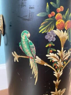 Mid Century Tole Parrot Bird And Fruit Motif Black Umbrella Stand -CHAIRISH Shop mid century tole parrot bird and fruit motif black umbrella stand 8580