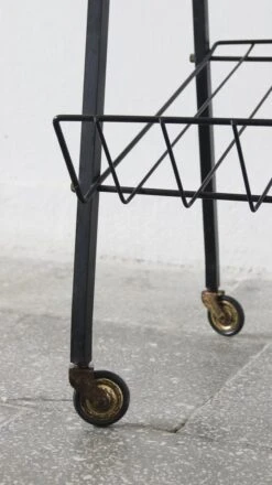 Mid-Century Trolley With Magazine Rack, 1960s -CHAIRISH Shop mid century trolley with magazine rack 1960s 7932