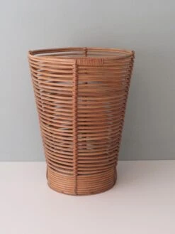 Mid-Century Umbrella Stand In Wood, Pottery & Wicker -CHAIRISH Shop mid century umbrella stand in wood pottery and wicker 5544