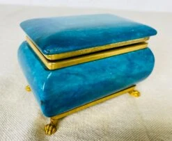 Mid Century Vintage Handmade Italian Alabaster And Brass Trinket Box -CHAIRISH Shop mid century vintage handmade italian alabaster and brass trinket box 0639
