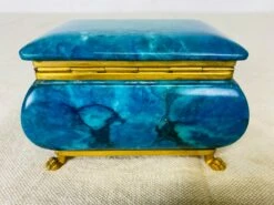 Mid Century Vintage Handmade Italian Alabaster And Brass Trinket Box -CHAIRISH Shop mid century vintage handmade italian alabaster and brass trinket box 2154