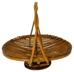 Mid-Century Wicker Basket Fruit Basket, France, 1950s
