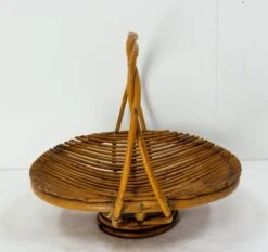 Mid-Century Wicker Basket Fruit Basket, France, 1950s -CHAIRISH Shop mid century wicker basket fruit basket france 1950s 9328