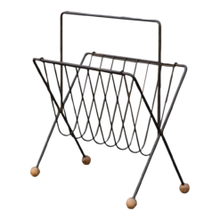 Mid Century Wire Magazine Rack By Tony Paul