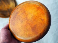 Midcentury French Large Turned Wood Box With Carved Flower -CHAIRISH Shop midcentury french large turned wood box with carved flower 2050