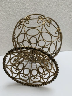 Midcentury Open Weave Metal Decor Or Fruit Basket -CHAIRISH Shop midcentury open weave metal decor or fruit basket 0229