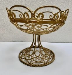 Midcentury Open Weave Metal Decor Or Fruit Basket -CHAIRISH Shop midcentury open weave metal decor or fruit basket 0691