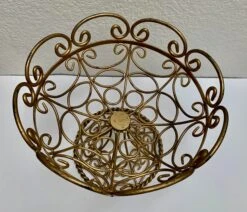 Midcentury Open Weave Metal Decor Or Fruit Basket -CHAIRISH Shop midcentury open weave metal decor or fruit basket 2365