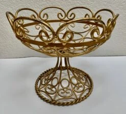 Midcentury Open Weave Metal Decor Or Fruit Basket -CHAIRISH Shop midcentury open weave metal decor or fruit basket 4844