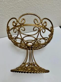 Midcentury Open Weave Metal Decor Or Fruit Basket -CHAIRISH Shop midcentury open weave metal decor or fruit basket 5916