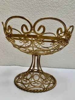 Midcentury Open Weave Metal Decor Or Fruit Basket -CHAIRISH Shop midcentury open weave metal decor or fruit basket 6966