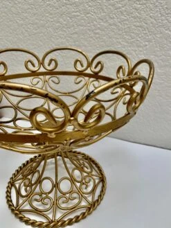 Midcentury Open Weave Metal Decor Or Fruit Basket -CHAIRISH Shop midcentury open weave metal decor or fruit basket 9275