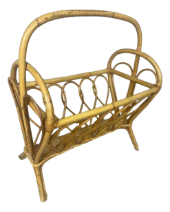 Midcentury Rattan Magazine Rack, 1960s