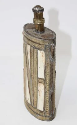 Moroccan Berber Tuareg Metal Tribal Flask Overlay -CHAIRISH Shop moroccan berber tuareg metal tribal flask overlay 4615
