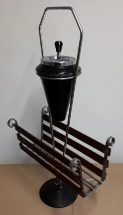 Newspaper Stand With Ashtray Insert, 1960s -CHAIRISH Shop newspaper stand with ashtray insert 1960s 5051