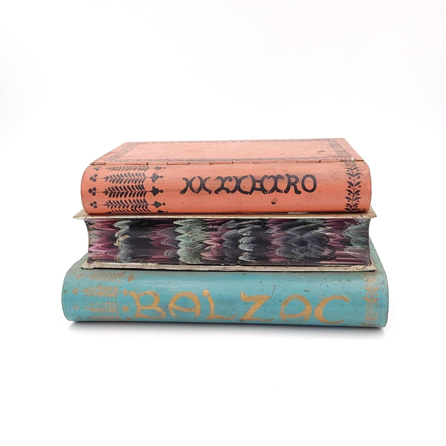 Oversized Tole Book Stack, France Circa 1900 8 Oversized Tole Book Stack, France Circa 1900 - Image 6