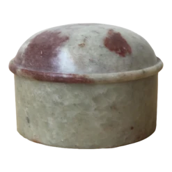 Pale Green & Mauve Marble Miniature Trinket Keepsake Box With Dome Lid