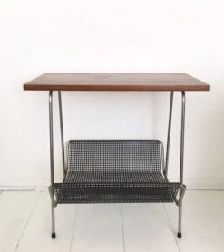 Pilastro Style Metal And Teak Magazine Rack, 1950s -CHAIRISH Shop pilastro style metal and teak magazine rack 1950s 2795