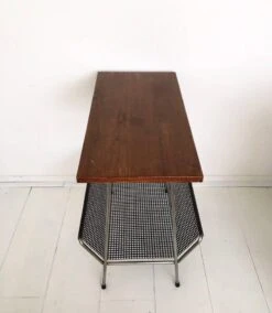 Pilastro Style Metal And Teak Magazine Rack, 1950s -CHAIRISH Shop pilastro style metal and teak magazine rack 1950s 8264