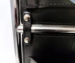 Postmodern Leather And Chrome-Plated Metal Magazine Rack From Salmistraro, Italy, 1980s -CHAIRISH Shop postmodern leather and chrome plated metal magazine rack from salmistraro italy 1980s 9625