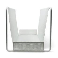 Postmodern White Stamped Metal Magazine Rack -CHAIRISH Shop postmodern white stamped metal magazine rack 1485