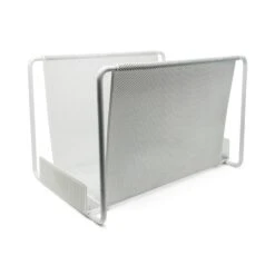 Postmodern White Stamped Metal Magazine Rack -CHAIRISH Shop postmodern white stamped metal magazine rack 8051