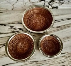 Rattan & Silver Nesting Baskets, S/3 -CHAIRISH Shop rattan and silver nesting baskets s3 2738