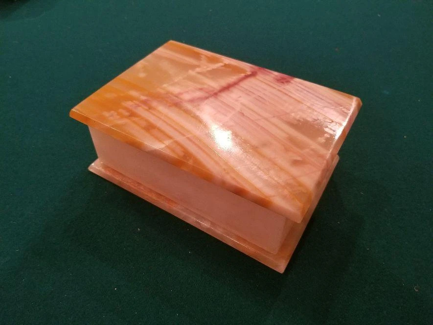 Rectangle Onyx Box With Hinged Lid 4 Rectangle Onyx Box With Hinged Lid - Image 2