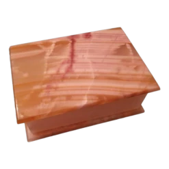 Rectangle Onyx Box With Hinged Lid