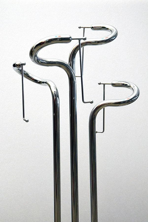 Sculpture Coat Hanger In Chromed Steel, 1970s 5 Sculpture Coat Hanger In Chromed Steel, 1970s - Image 3