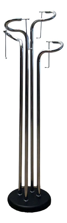 Sculpture Coat Hanger In Chromed Steel, 1970s 3 Sculpture Coat Hanger In Chromed Steel, 1970s