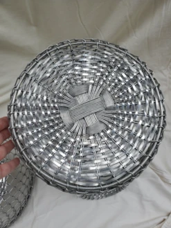 Set Of 2 Vintage French Aluminum Baskets -CHAIRISH Shop set of 2 vintage french aluminum baskets 3109