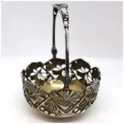 Small German Jugendstil Bruckmann & Söhne 800 Silver Gilt Ginkgo Basket -CHAIRISH Shop small german jugendstil bruckmann and sohne 800 silver gilt ginkgo basket 7600