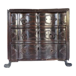 Front Page 33 Small Indo-portuguese Rosewood Miniature Chest Of Drawers Table-top Box