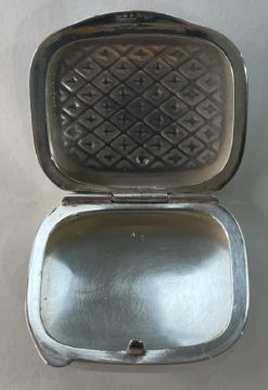 Sterling Silver Italian Trinket Box With Blue Enamel Top -CHAIRISH Shop sterling silver italian trinket box with blue enamel top 6245