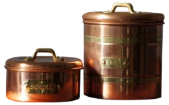 Swedish Copper Containers, Set Of 2