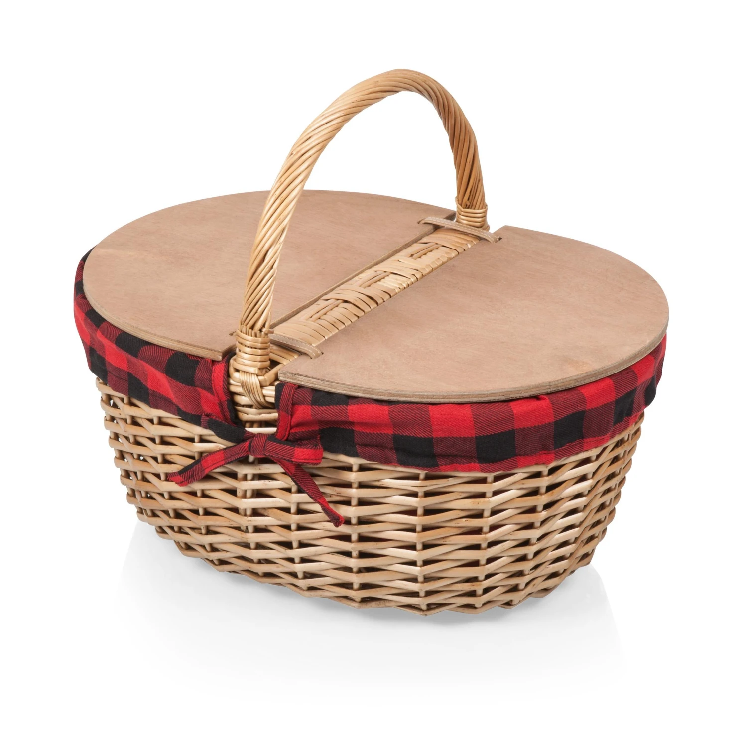 The Country Picnic Basket With Red & Black Liner 8 The Country Picnic Basket With Red & Black Liner - Image 6