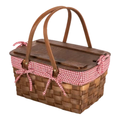 The Kansas Picnic Basket With Red & White Liner