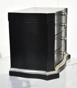 Transitional Two Drawer Table Top Jewelry Box In Black & Silver Finish W/Fitted Interior -CHAIRISH Shop transitional two drawer table top jewelry box in black and silver finish wfitted interior 3124