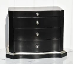 Transitional Two Drawer Table Top Jewelry Box In Black & Silver Finish W/Fitted Interior -CHAIRISH Shop transitional two drawer table top jewelry box in black and silver finish wfitted interior 7531