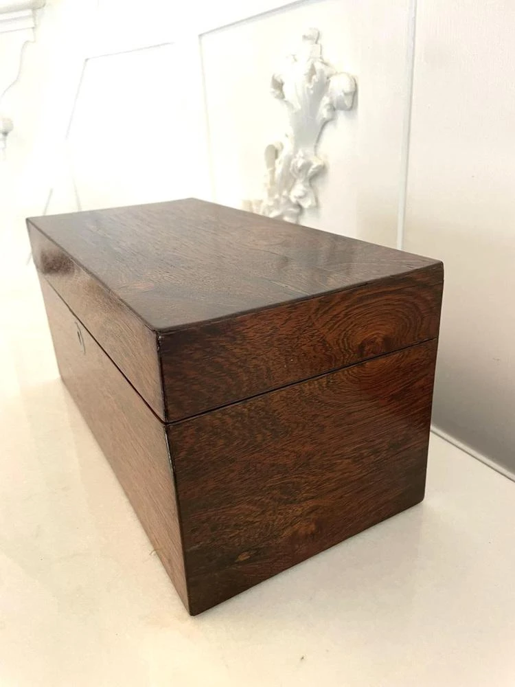 Victorian Rosewood Tea Caddy, 1860a 5 Victorian Rosewood Tea Caddy, 1860a - Image 3