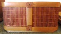 Vintage 1946 Occupied Japan Stacking Bamboo Lunch Picnic Basket -CHAIRISH Shop vintage 1946 occupied japan stacking bamboo lunch picnic basket 3406