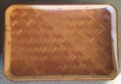 Vintage 1946 Occupied Japan Stacking Bamboo Lunch Picnic Basket -CHAIRISH Shop vintage 1946 occupied japan stacking bamboo lunch picnic basket 8870