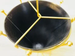 Vintage 1950s Black & Gold Metal Umbrella Stand -CHAIRISH Shop vintage 1950s black and gold metal umbrella stand 9779