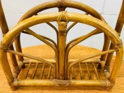 Vintage 1960s Arched Rattan Magazine Rack -CHAIRISH Shop vintage 1960s arched rattan magazine rack 0857